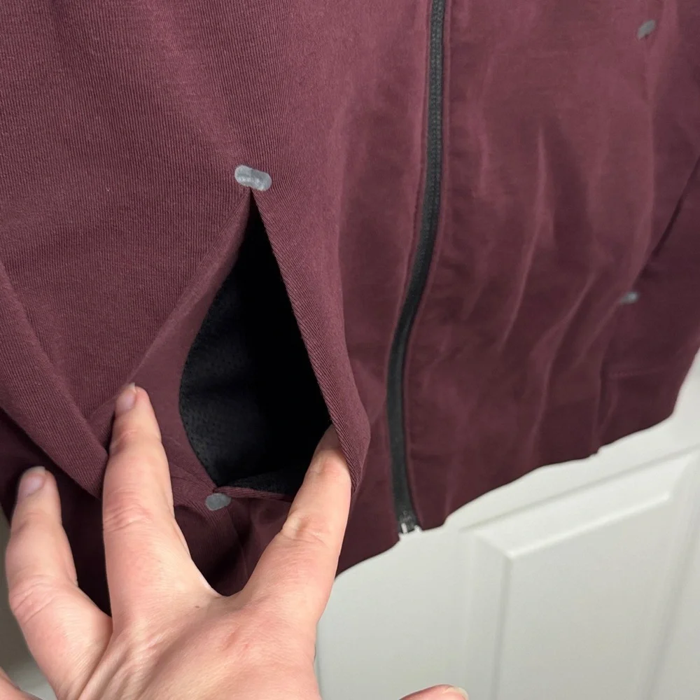 NWOT Old Navy Boys Burgundy Zip-Up Active Sweatshirt
